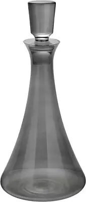 Bruno Magli Gray Wine Whiskey Decanter With Stopper | Airtight | 50-Ounce