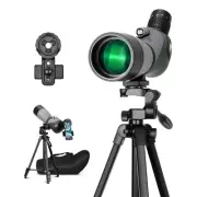 20-60x Spotting Scope with Adjustable Tripod HD Dual Focus Long Range &Carry Bag