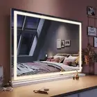 Large Vanity Mirror 3-Color Light Makeup Mirror Hollywood LED Mirror Beauty Cosm