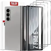 [TQLGY] 3 Pack Screen Protector for Samsung Galaxy Z Fold 6, Tempered Glass Film with Easy Installation Frame, HD Clear, 9H Hardness, Case Friendly