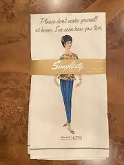 Simplicity Vintage Style Retro Tea / Dish Towel Pattern # 4270 Funny NEW