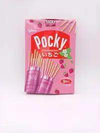 在飛比找松果購物優惠-Glico 固力果 Pocky 草莓棒 9袋入 122.4g