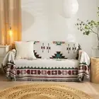 ROOMLIFE Aztec Couch Cover Blanket Boho Living Room Furniture Covers Farmhous...