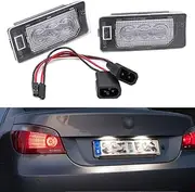 2Pcs LED License Plate Lights Number Lamp for BMW E82 E46 E92 E93 E39 E60 E61 E84 E70 E71 E72 F22 F30 F32 F33F10 F11 F80 Powered by High Power SMD Xenon White LED Error Free