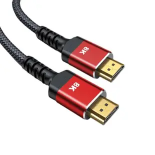 【魔宙】協會認證HDMI2.1 8K@60Hz 劇院級銅纜編織線 紅色 5M