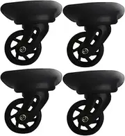MagiDeal 4 Pieces Luggage Wheels Travel Bag Wheels Mute Wear Resistant Universal Flexible Smooth Trolley Suitcase Caster Trunk Wheels