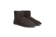 AUSTRALIAN SHEPHERD UGG Boots Men Sheepskin Wool Large Size Mini Classic Chocolate