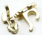 Dollhouse Miniatures 1:12 Scale Wall Hooks, 4/Pk, Brass #CLA05703