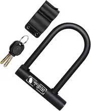 Abaodam Key Unlocking U Lock for Road Mountain Bikes Heavy Duty Cut Resistant with Quick Release Installation Buckle for Commuting and