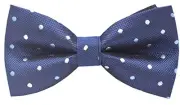 Men's Bow Ties Pre-Tied Adjustable Fun Pattern Bow Ties for Men Light Blue White