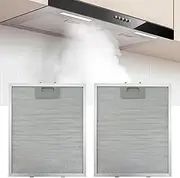 SUQ Cooker Hood Filter Metal Grease Filter, 5-Layer Aluminum Mesh Hood Vent Filter Fit, Universal Extractor Fan Filters, Range Hood Grease Filter (2PCS, 320x260mm)
