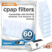 resplabs CPAP Filters - Generic ResMed AirSense 11 Machine Supplies - 60 Filter Pack