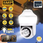360° 1080P E27 Light Bulb Camera WiFi Wireless Smart Home Security Camera 128GB