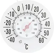 Window Thermometer Transparent Round Window Thermometer for Outside Temperature Battery-Free Self-Adhesive Waterproof Temperature Measurement Tool Garden Accessories