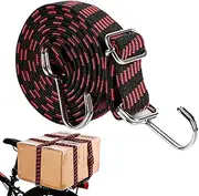 Elastic Bike Strap, 39.37 Inch Heavy Duty Outdoor Rubber Tarp Straps with Hooks, Motorcycle & Powersports Equipment for Camping,Tarps,Outdoor Tent