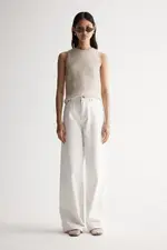 Abigail Knit Tank White Marle Size 14 | Elka Collective