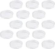 50pcs Acrylic Coin Holder Capsules Clear Round Plastic Coin Container Case for Coin Collection Supplies, Clear (Color : Transparent 50pcs)