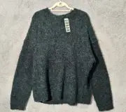 Urban Outfitters Wool Sweater Women's Size Large Green Pullover Acrylic