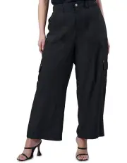 [Indigo Tonic] Hanna Relaxed Cargo Pants in Black