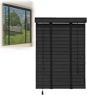 Wooden Blinds for Windows Room Darkening Shades Wide 16" 20" 36" 48" 56" 64" 66" 72'' Horizontal Venetian Blinds Shades for Office, Bedroom, Living Room Cordless(26" W X 36" H)