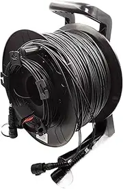 VJSUWI Fiber Patch Cable 8C TPU LC-LC Armored 250 m, 300 m, 350 m, 400 m with Drum PCD380 8 Core SM LSZH 5 mm Waterproof for Outdoors FTTH (350 m TPU LC-LC)