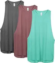 [icyzone] Workout Tank Tops for Women - Running Muscle Tank Sport Exercise Gym Yoga Tops Athletic Shirts