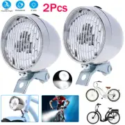 2PCS Classical Vintage 3LED Bike Headlight Bicycle Retro Light Front Head Lamps