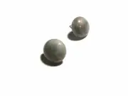 Grey Marbled Aurora Borealis Vintage Lucite Retro Button Stud Earrings