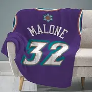 Sleep Squad Utah Jazz Karl Malone 60 x 80 Raschel Plush Blanket an NBA Throw