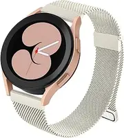 [Amzpas] Metal Bands for Samsung Galaxy Watch 4 Band 40mm 44mm, Galaxy Watch 4 Classic Bands 42mm 46mm Women Men, 20mm Stainless Steel Metal Replacement Strap for Samsung Watch 4 Bands