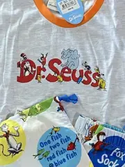 Peter Alexander Kids Boy Pjs Size 10 Dr Seuss Pyjamas Set 2 Piece Top & Pants