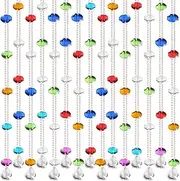 Beaded Curtain Door, Crystal String Curtain Beads Partition Curtain Wall Panel Fringe Divider Used in Living Room Bedroom (Color : Multi-Colored, Size : 188cm)
