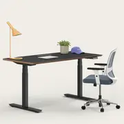 Recess Active Bundle | Ergonomic Chair Desk | Home Office Furniture Packages, Slate / Small - 120W x 70D (cm) / Blackout/Black