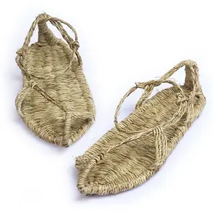 麻草鞋男士女夏季系帶涼鞋純手工編織紅軍潮流傳統復古休閑個性