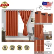 Elegant Caramel Blackout Window Panels, 70x63 Inch - Noise Blocking & Insulating