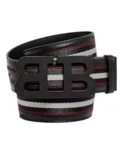 Bally 6232392 Mirror B Reversible Leather Striped/Black Belt EU 120/US 47