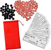Kisangel 1 Set Bingo Game with Wooden Party Game for Family Gatherings for Teaching Math and Arts Crafts Projects