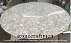 White Agate Dining Table Top, Agate Stone Modern Furniture, Cyber Monday Sale