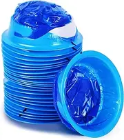 Ridota 24 Pack Emesis Bag, Disposable Vomit Bags, Aircraft & Car Sickness Bag, Nausea Bags for Travel Motion Sickness (Blue)