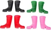 MUELODSIC Miniature Santa Boots Realistic Mini Rain Boots for Dollhouse Accessories Christmas-Themed Straight Tube Design for Boys and Girls Pretend Play and Fairy Garden Decor