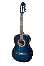 Martinez G-Series 3/4 Size Student Classical Guitar Pack with Built In Tuner (Blue-Gloss)