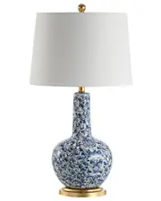 JONATHAN Y Chinois 30in Ceramic/Iron Classic Cottage LED Table Lamp