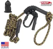 Treestand Safety Rope - 10ft Lineman’s Tree Tether & Lifeline for Hunting, Climb