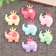 20 Mixed Color Flatback Resin Cute Elephant Cabochons 25mm Flatback Charm