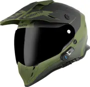 Bogotto H331 BT Tour EVO Bluetooth Enduro Helmet, black-green, Size S for Women Black Green