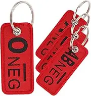 JECOMPRIS 4Pcs Cute Blood Type Keychain Decorative Bag Pendant Keychains Holder for Hematologists Phlebotomists Unique Dark Red Key Fob Accessories for Personal Use