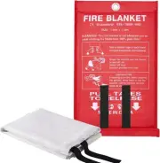 Emergency Fire Blanket, 40"x40" Flame Suppression Fiberglass 1, White