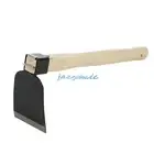 Hoe With Wooden Handle Handheld Garden Dig Soil Tool Great for Weeding Soil