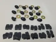 12 Sets VTG Zims 20mm Black Plastic Koala Bear Nose Paws Hands Craft Toy Animal