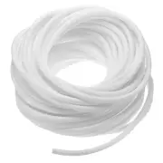 3/8 Inch x 100 Ft Split Wire Loom Tubing, Guard Convoluted Flex, White